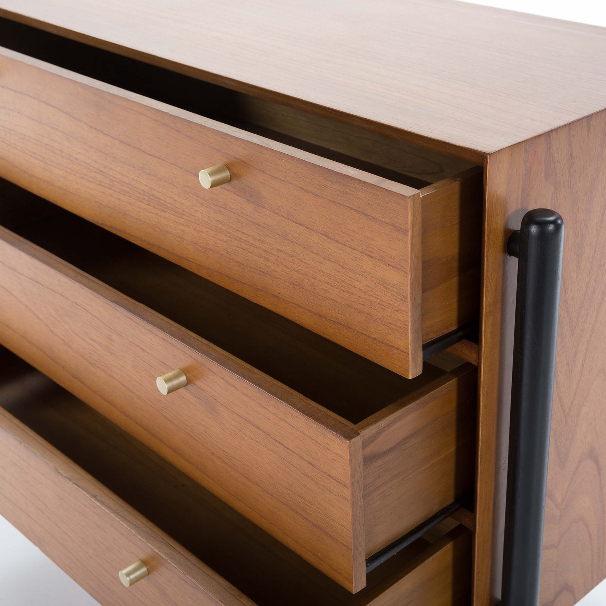 Comoda cu Sertare Lemn Masiv Negru Thai Natura