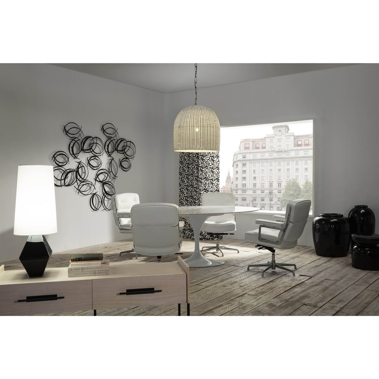 Comoda TV Lemn Natural Metal Negru un Living Thai Natura