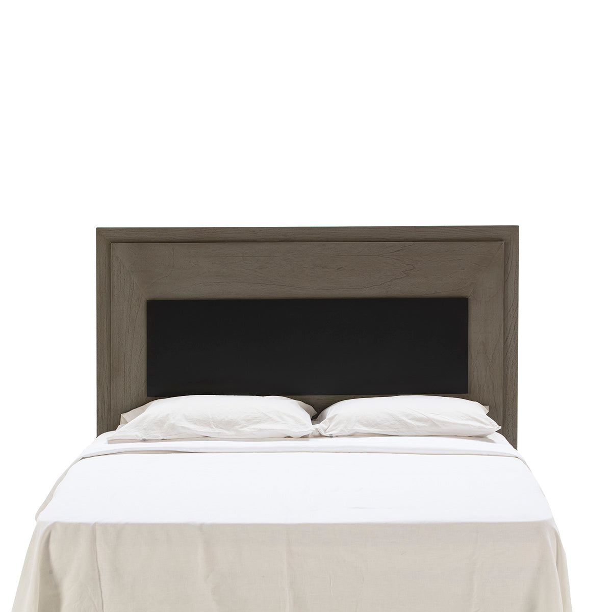 Tablie de Pat din Lemn Gri Metal Negru Thai Natura