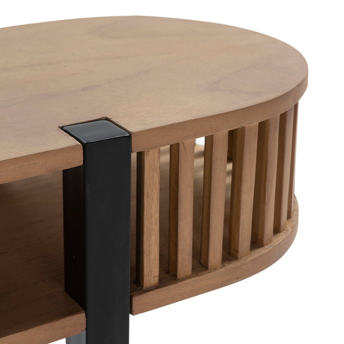 Consola din Lemn Metal Sand Black Thai Natura