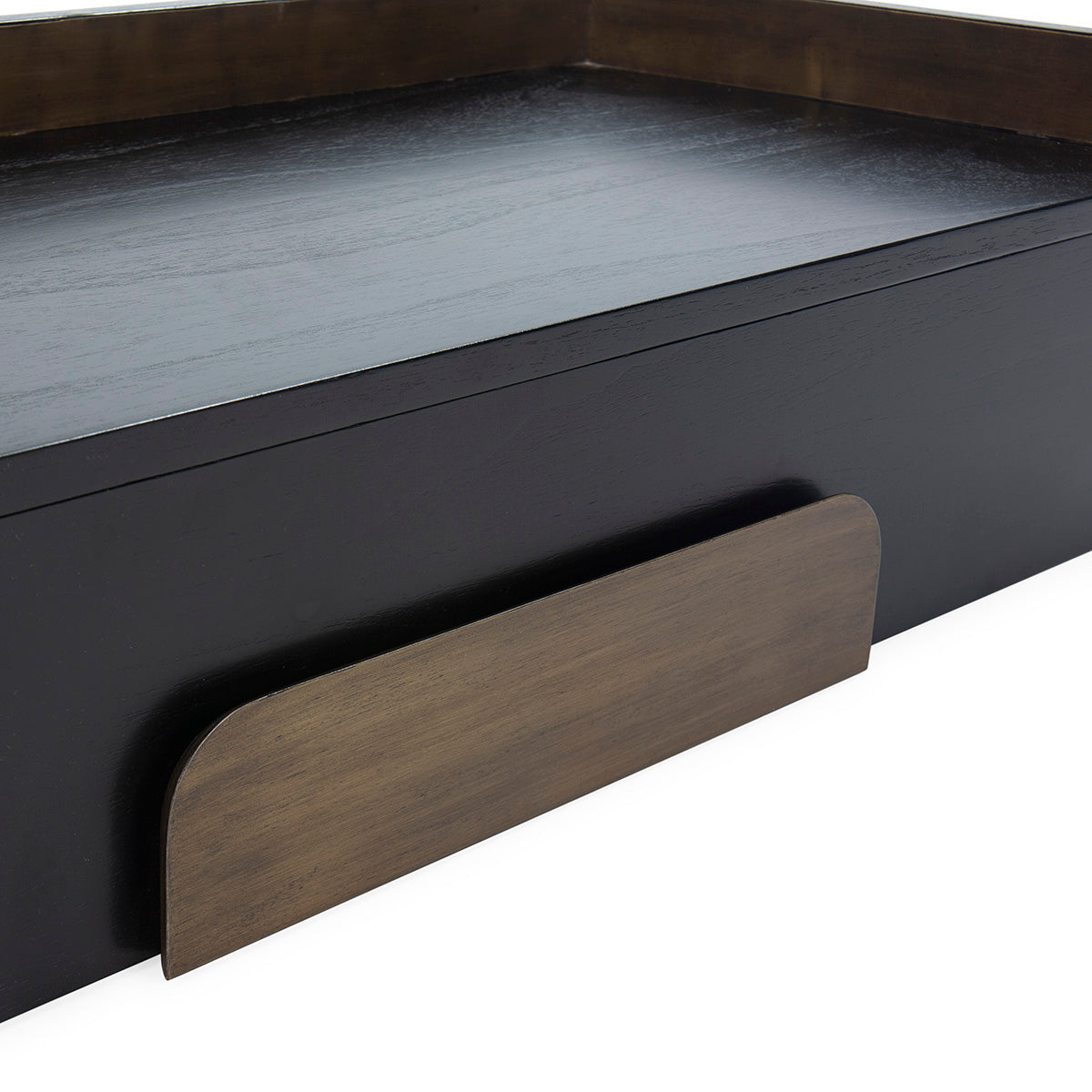 Consola din Lemn de Cedru Metal Negru Auriu Thai Natura