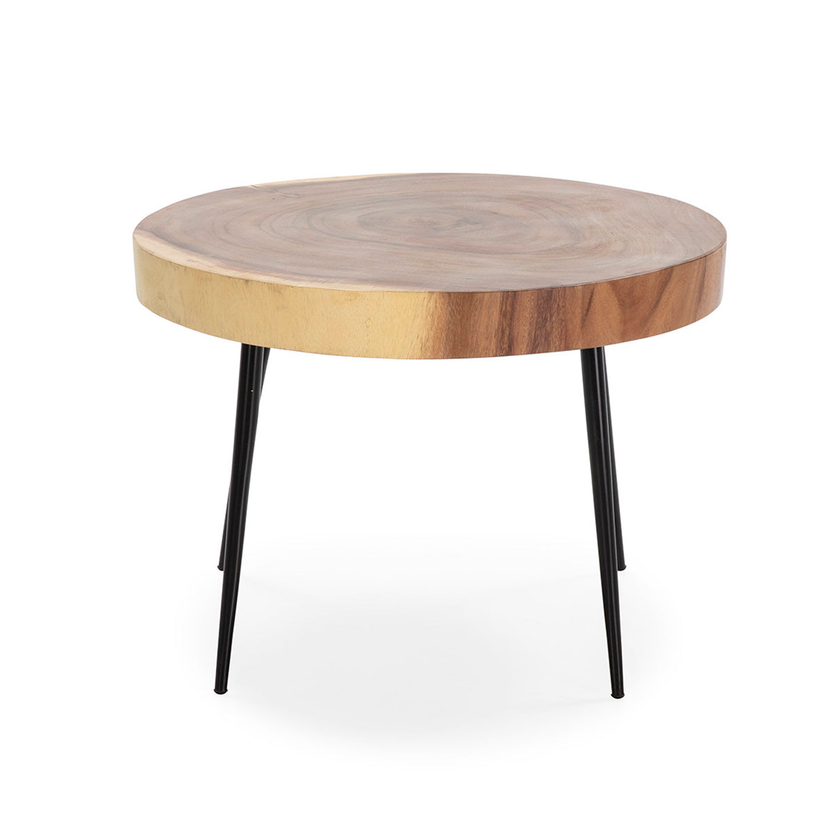 Masa Laterala din Lemn Suar Metal Thai Natura