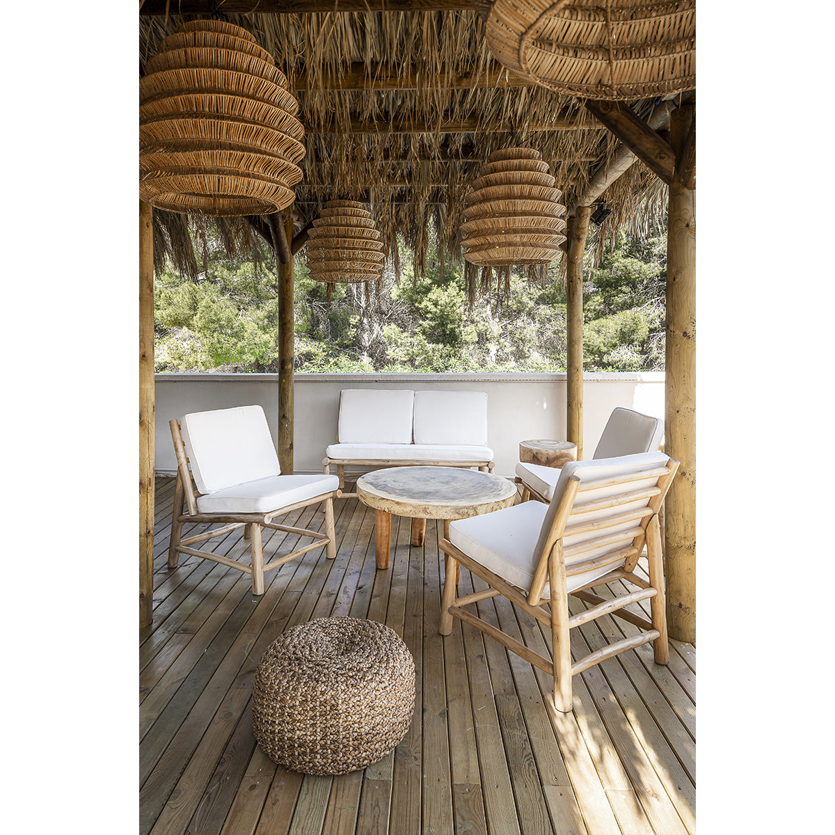 Canapea Terasa din Lemn de Tec Natural Thai Natura