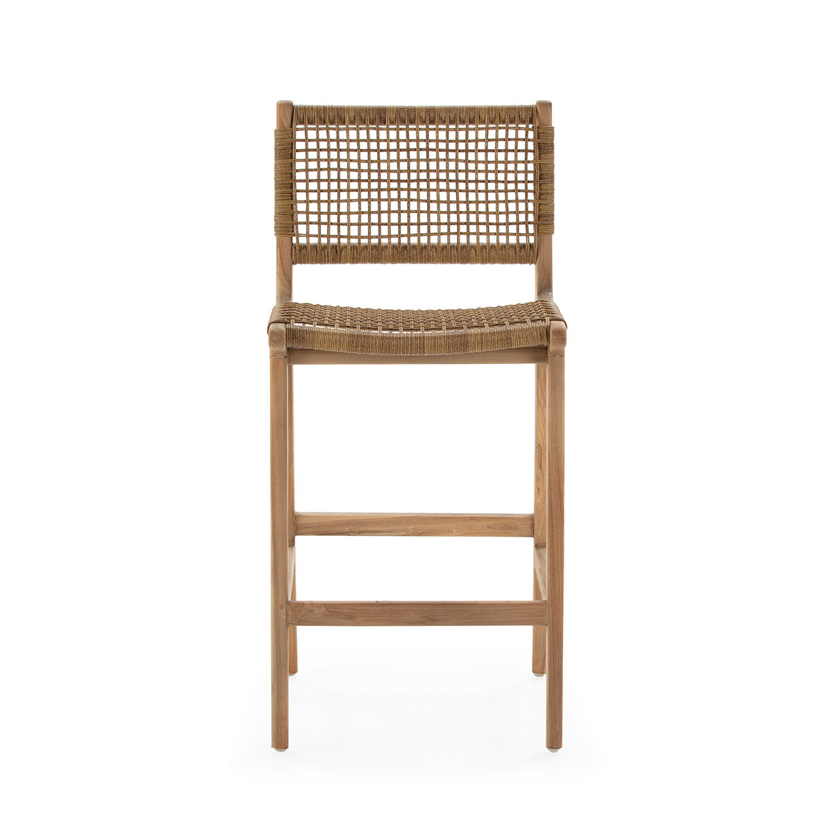 Scaun de Bar din Lemn de Tec Sfoara Naturala Thai Natura