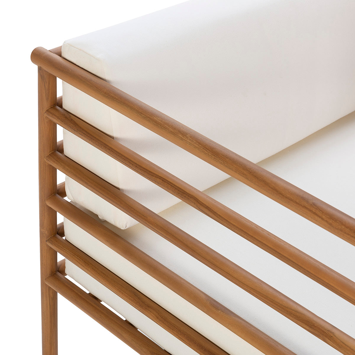 Fotoliu din Lemn de Tec Material Textil Thai Natura