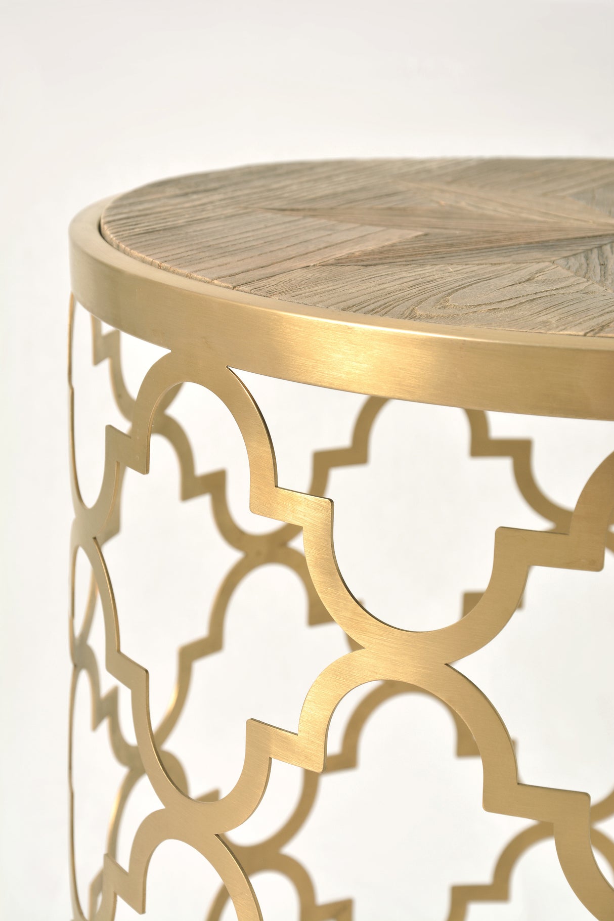 Masa de Cafea din Stejar cu Suport Metalic Glamour Livin Hill