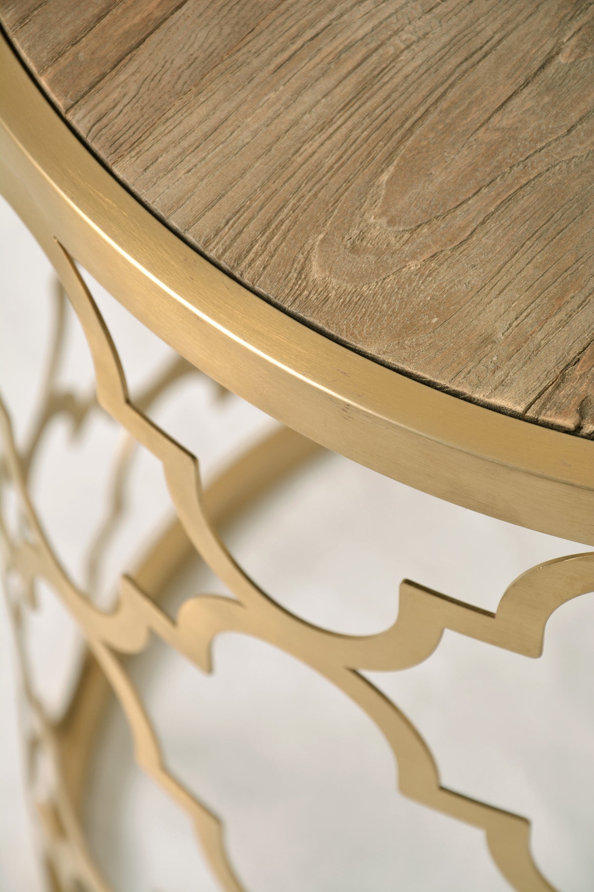 Masa de Cafea din Stejar cu Suport Metalic Glamour Livin Hill