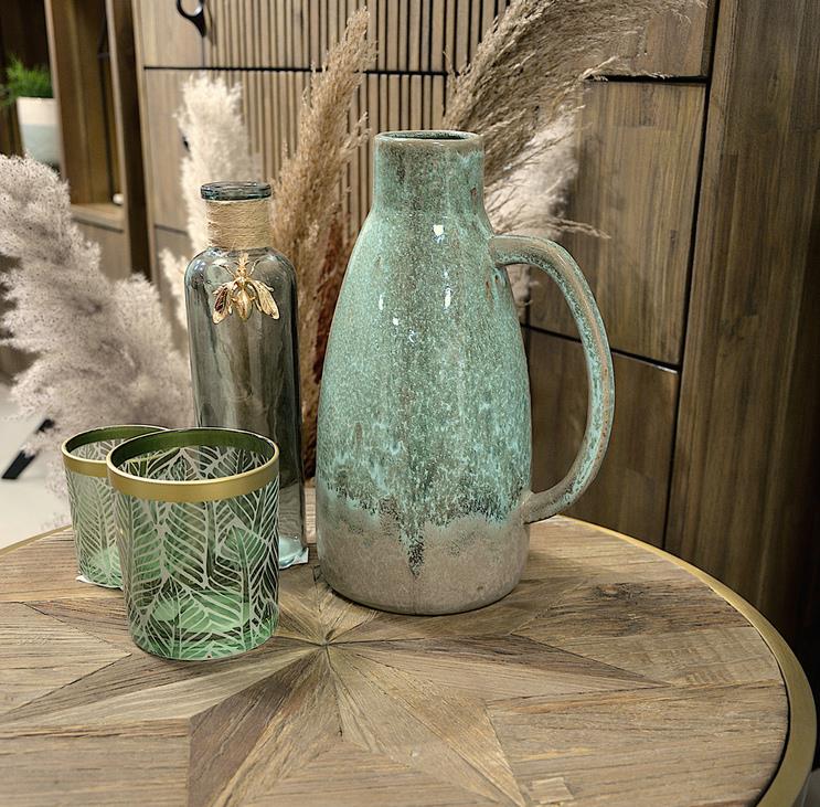 Masa de Cafea din Stejar cu Suport Metalic Glamour Livin Hill