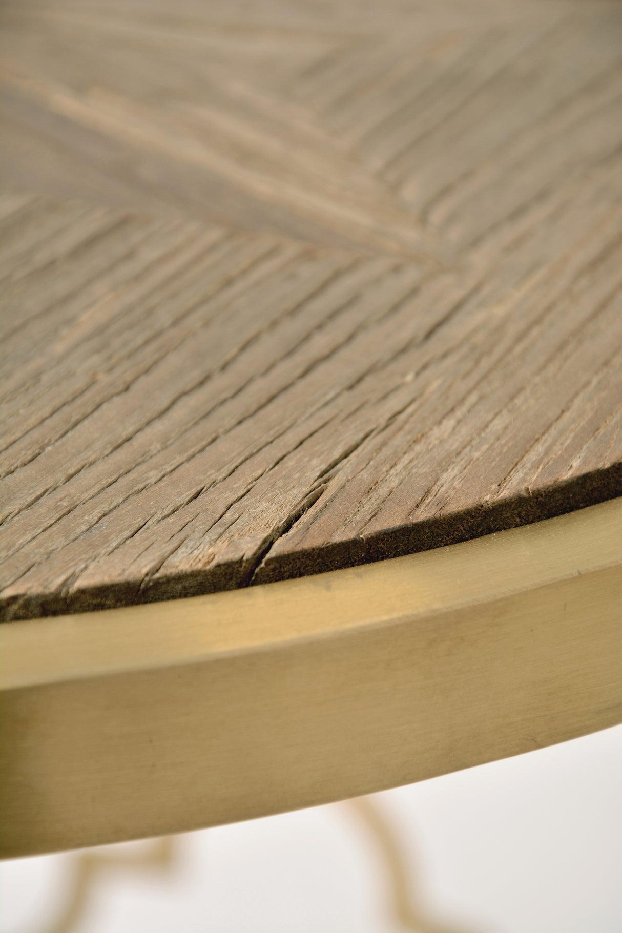 Masa de Cafea din Stejar cu Suport Metalic Glamour Livin Hill