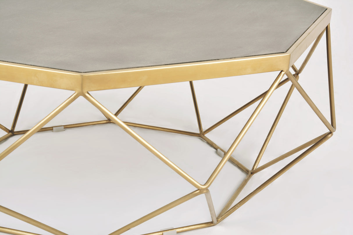 Masa de cafea Cadru Geometric si Blat Octagonal Livin Hill