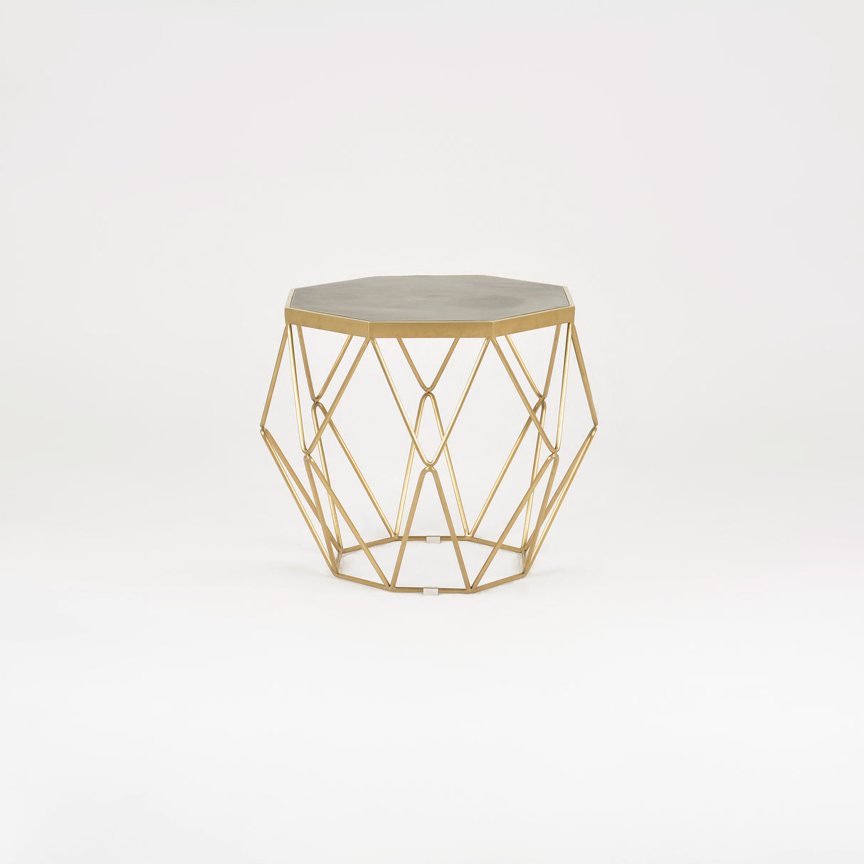 Masa de cafea Cadru Geometric Blat Octagonal Beton Livin Hill