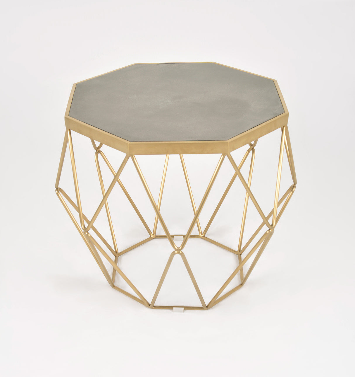 Masa de cafea Cadru Geometric Blat Octagonal Beton Livin Hill