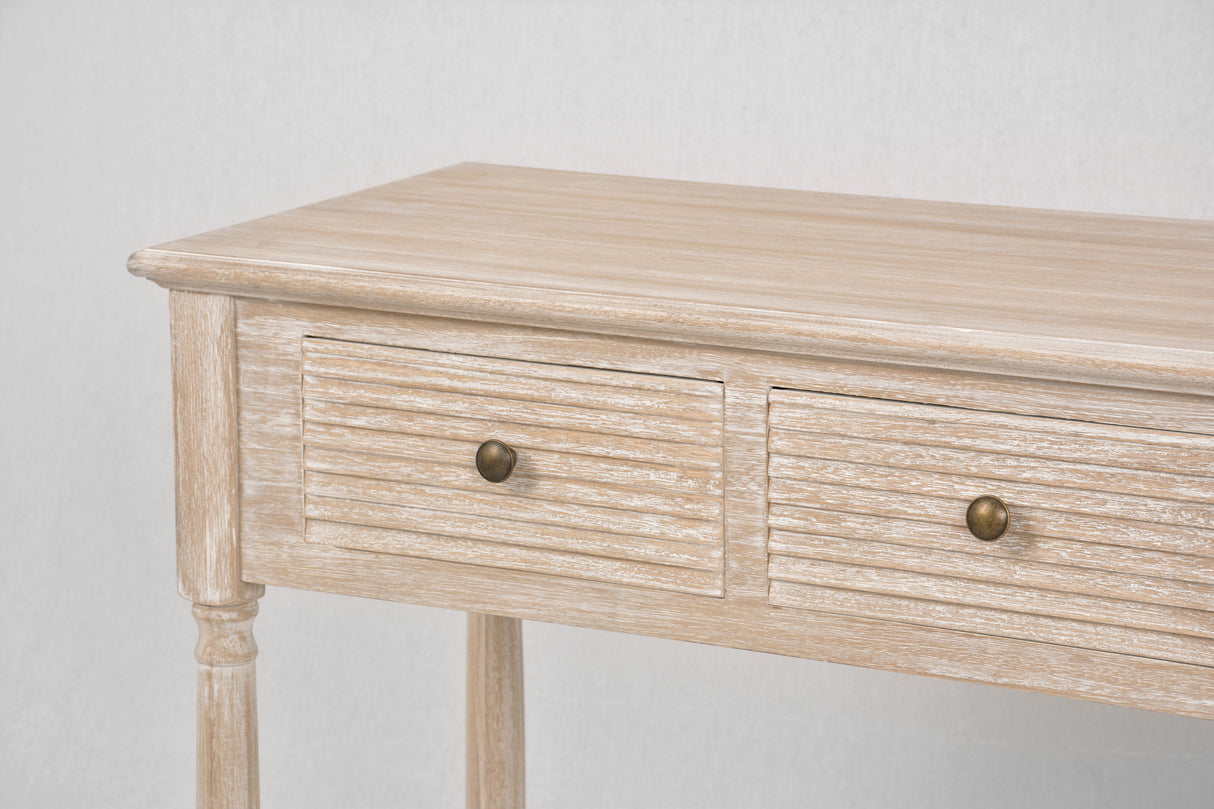 Consola Provence Boho cu Manere Bronz si Shutters Decorative Livin Hill