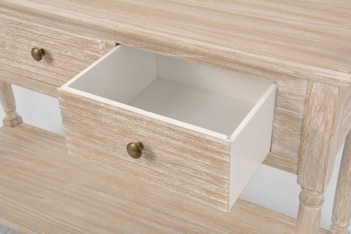 Consola Provence Boho cu Manere Bronz si Shutters Decorative Livin Hill