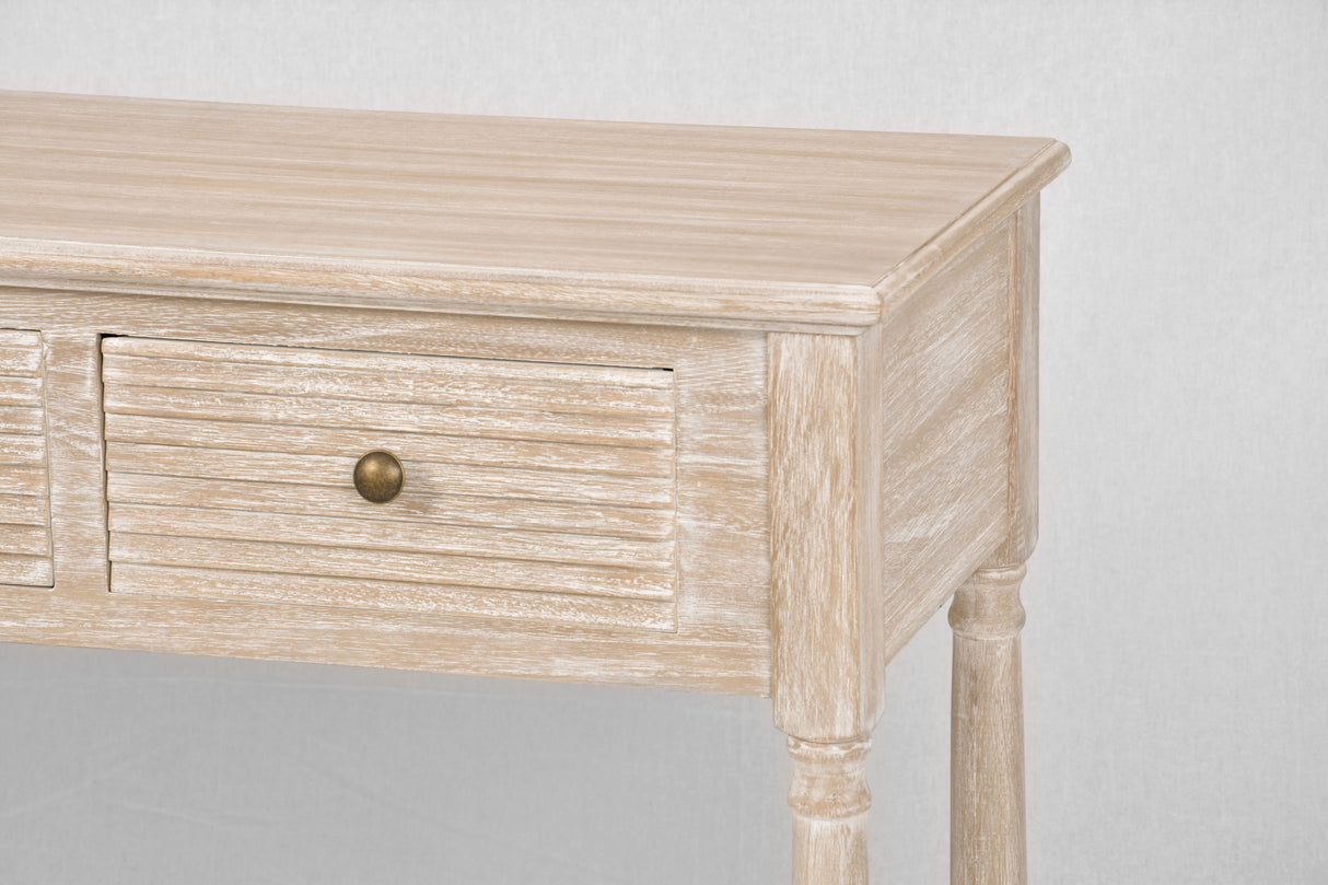 Consola Provence Boho cu Manere Bronz si Shutters Decorative Livin Hill