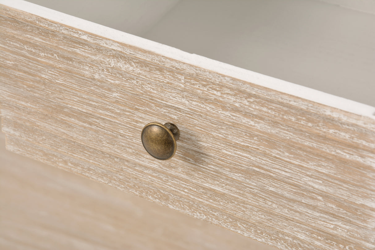 Consola Provence Boho cu Manere Bronz si Shutters Decorative Livin Hill