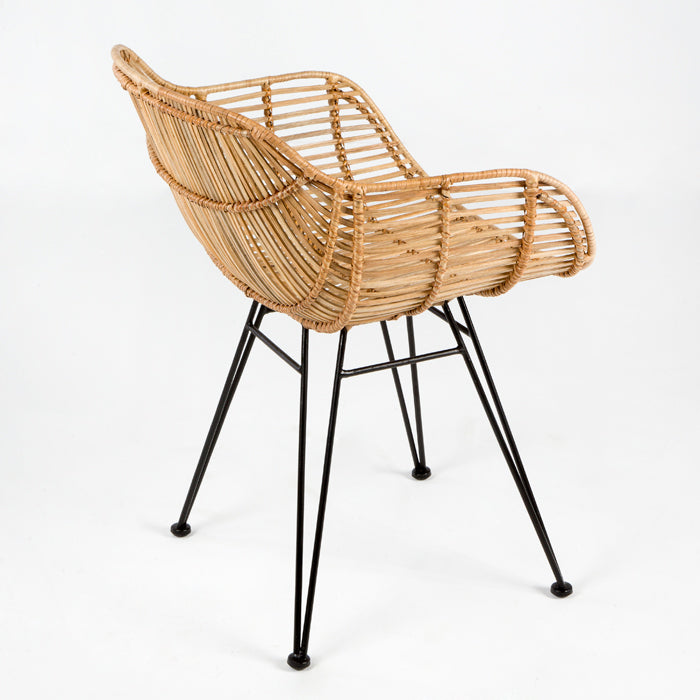 Scaun Metal Ratan Natural Birou Sufragerie Thai Natura