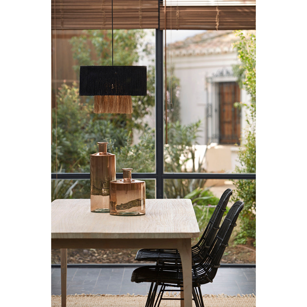 Scaun din Metal Negru Thai Natura