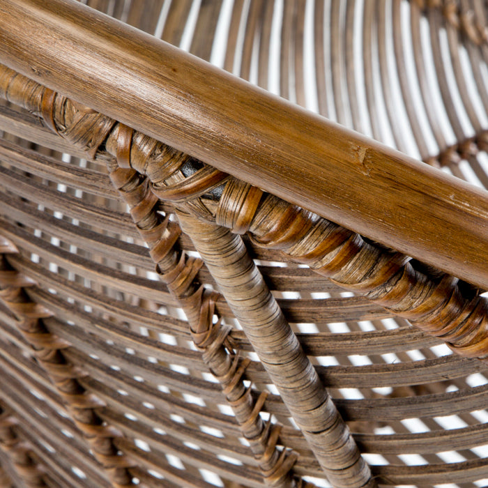 Scaun Aby Metal Ratan Maro Picioare Negre Thai Natura