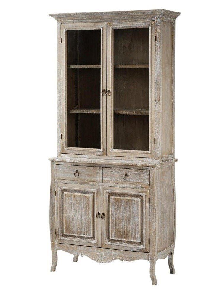 Vitrina cu Picioare Sculptate din Lemn de Paulownia Livin Hill