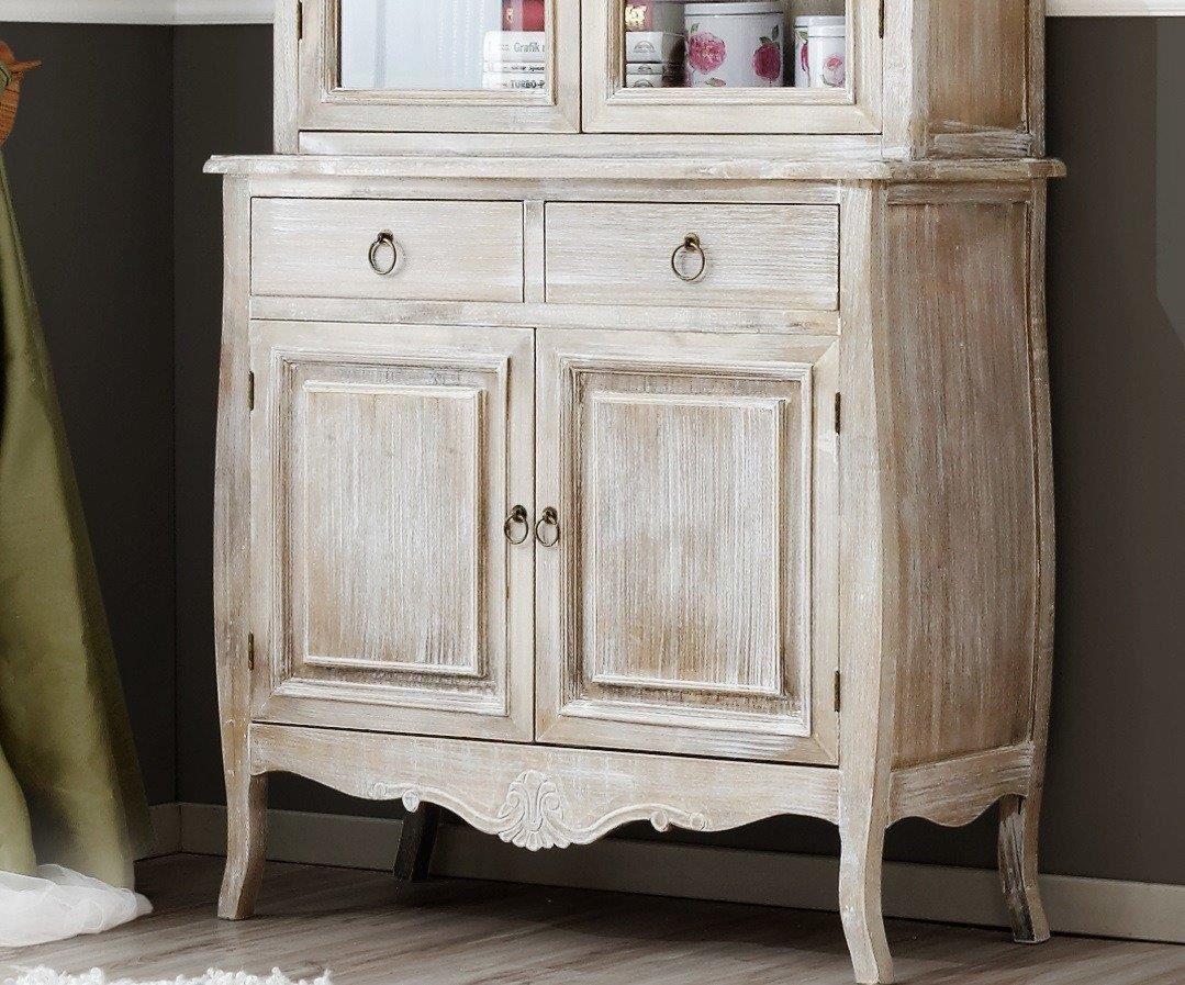 Vitrina cu Picioare Sculptate din Lemn de Paulownia Livin Hill