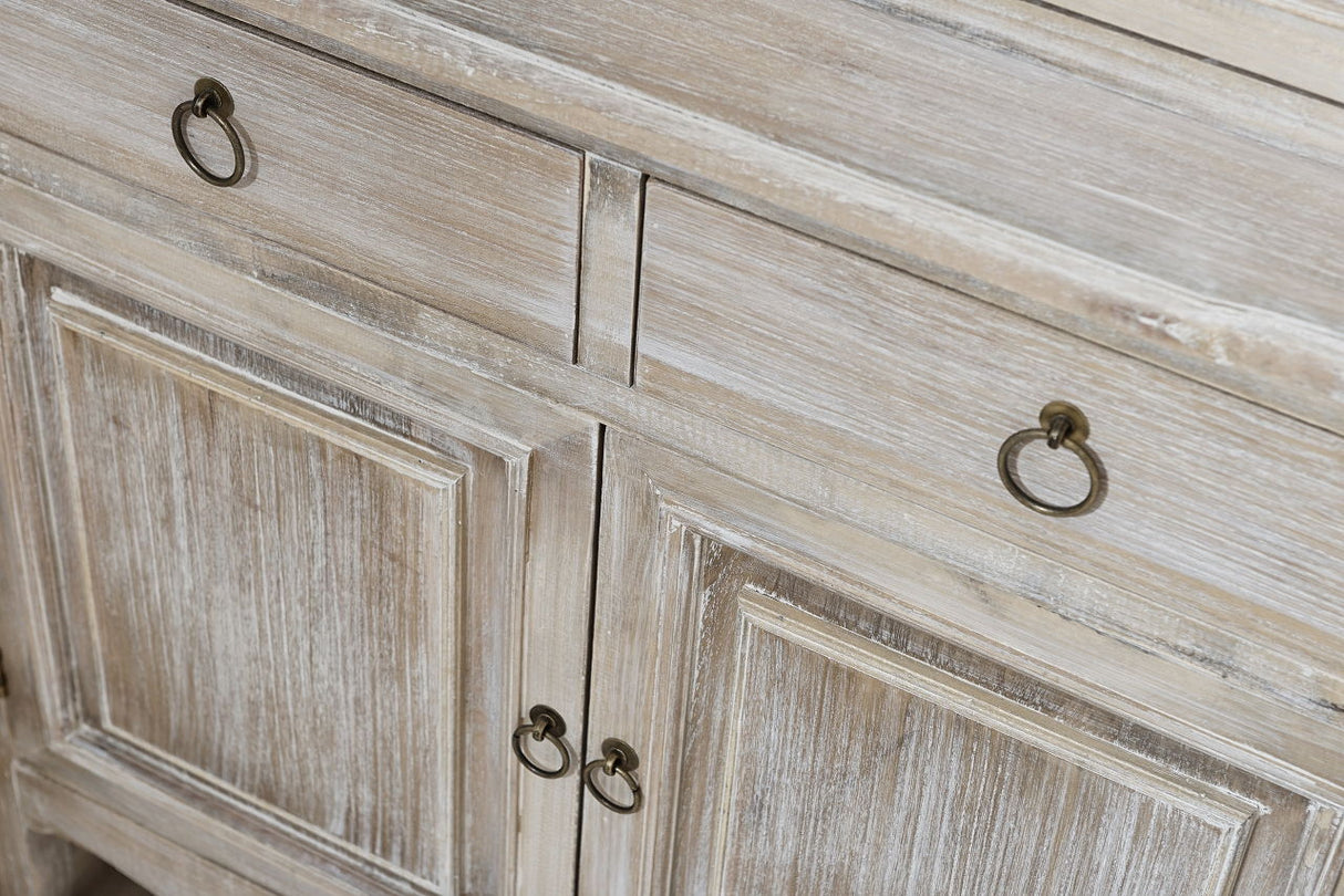 Vitrina cu Picioare Sculptate din Lemn de Paulownia Livin Hill