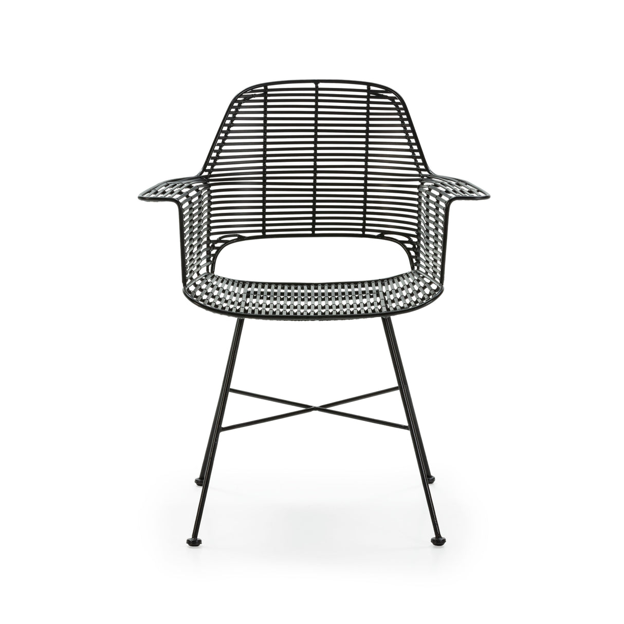 Scaun din Rachita Metal Negru Thai Natura