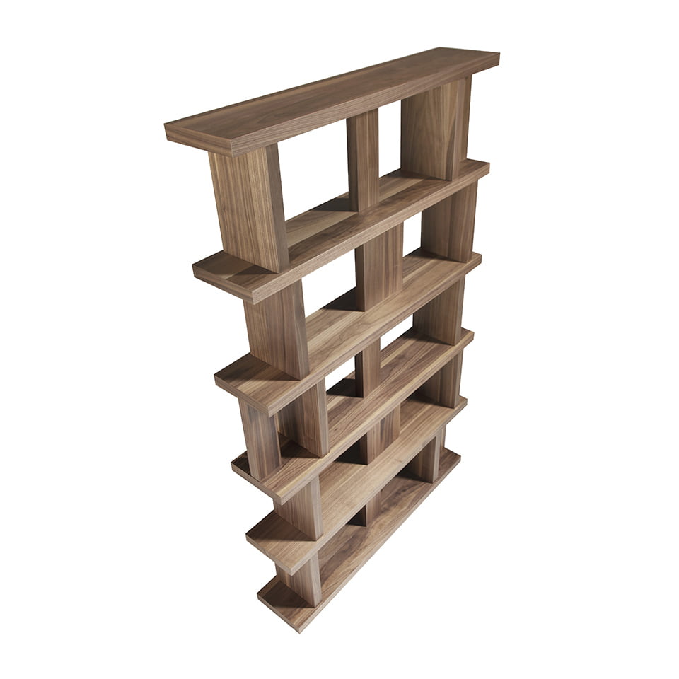 Biblioteca din Lemn de Nuc cu Design Modern Angel Cerda