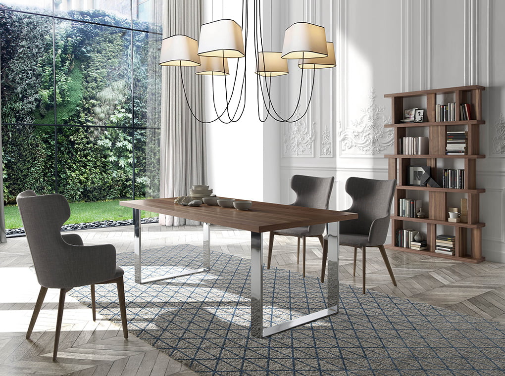 Biblioteca din Lemn de Nuc cu Design Modern Angel Cerda