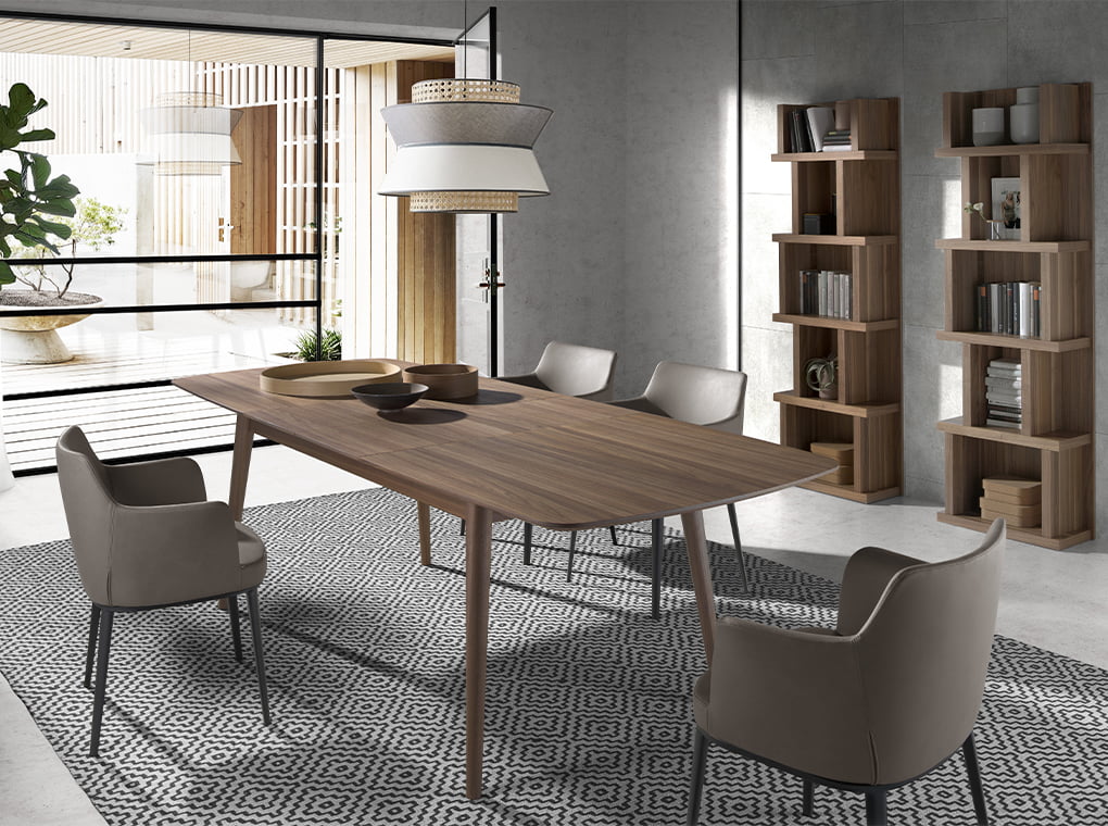 Biblioteca din Lemn de Nuc cu Design Modern Angel Cerda