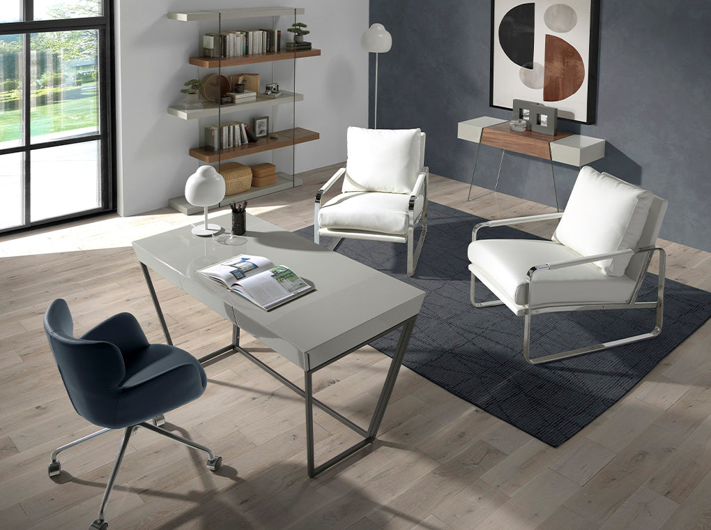 Biblioteca din Lemn de Nuc si Sticla cu Design Modern Angel Cerda