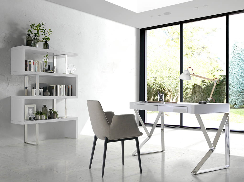 Biblioteca Alba din Otel cu Design Modern Angel Cerda