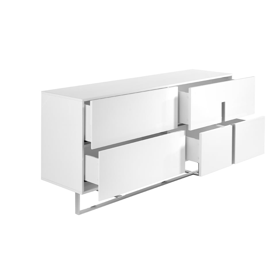 Comoda alba cu picioare din otel Angel Cerda