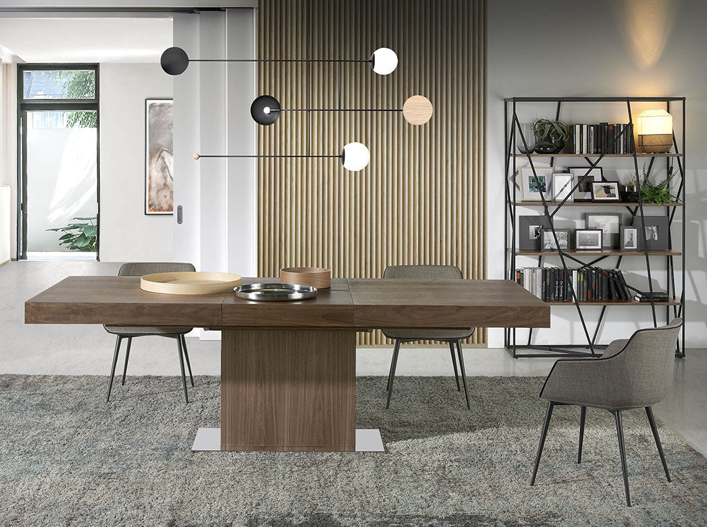 Biblioteca din Nuc si Otel Negru Angel Cerda