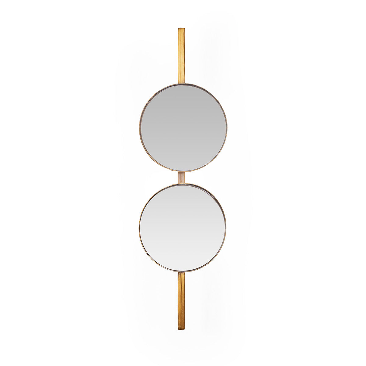 Aplica cu Oglinda Cadru din Metal Auriu Thai Natura