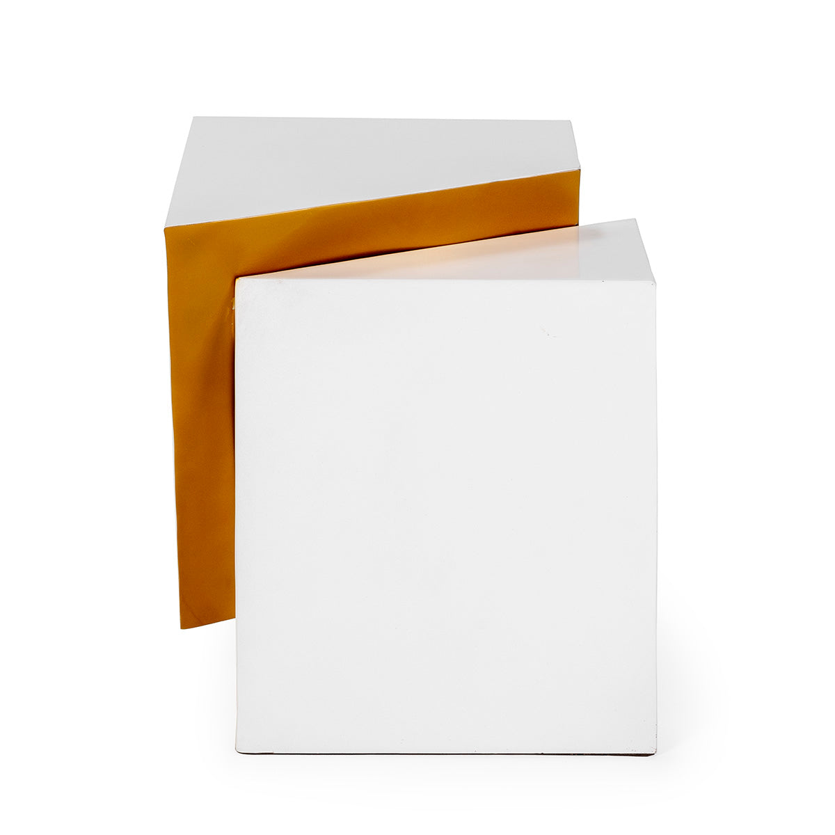 Masa Laterala Metalica Alb Auriu Thai Natura