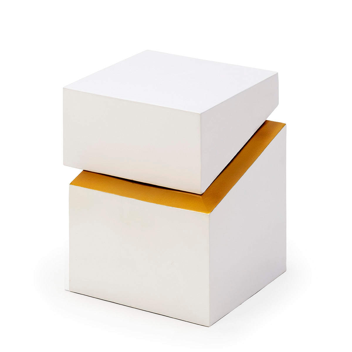 Masa Laterala Metalica Alb Auriu Thai Natura