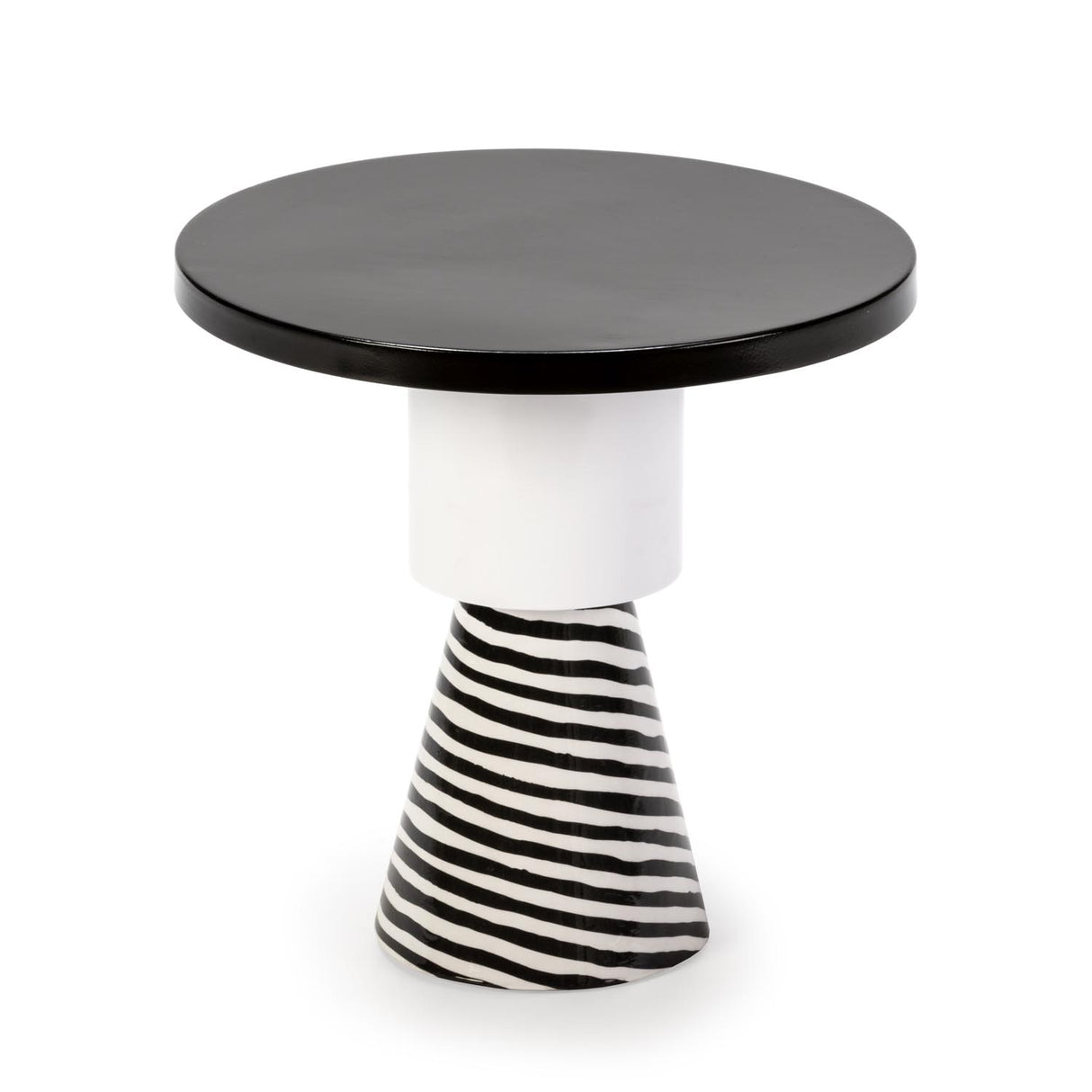 Masa Laterala Metalica Alb Negru Auriu Thai Natura