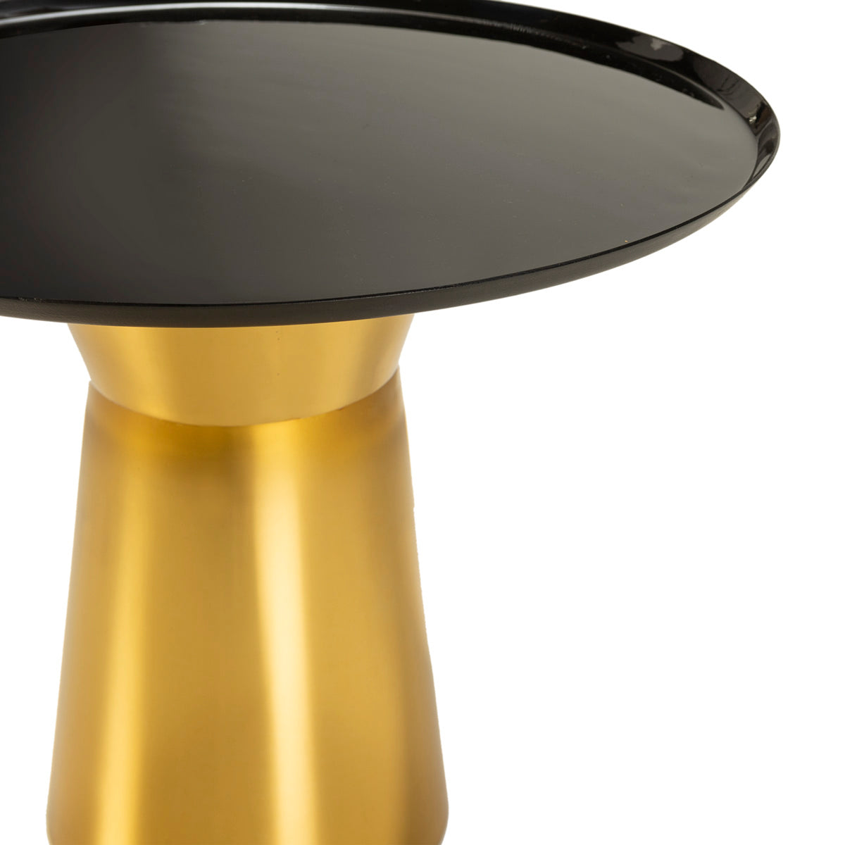 Masa Laterala Metal Negru Auriu Modern Thai Natura