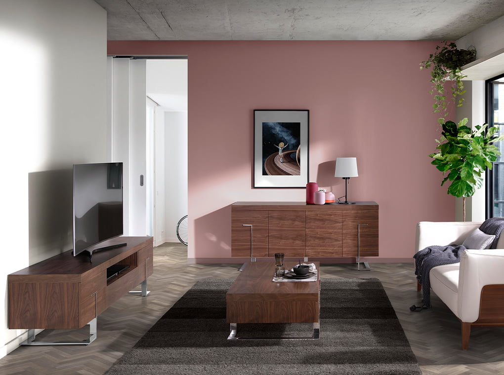 Comoda TV din Nuc cu Picioare din Otel Cromat Angel Cerda