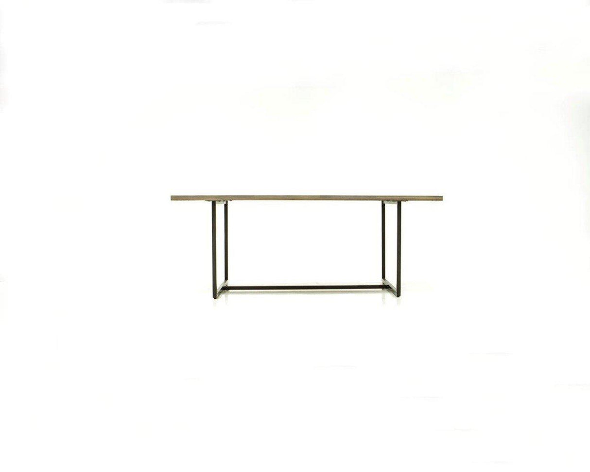 Masa Dining din Stejar Stil Industrial cu Suport Metalic Livin Hill