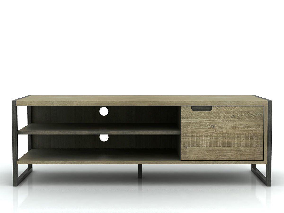 Comoda TV Lemn de Acacia Exotic cu Picioare Metalice Livin Hill