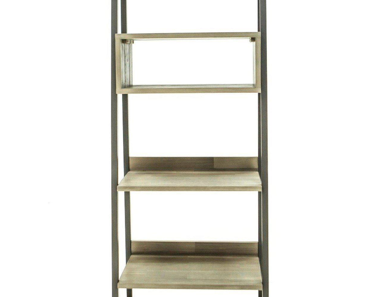 Biblioteca din Lemn de Acacia cu Picioare Metalice Livin Hill