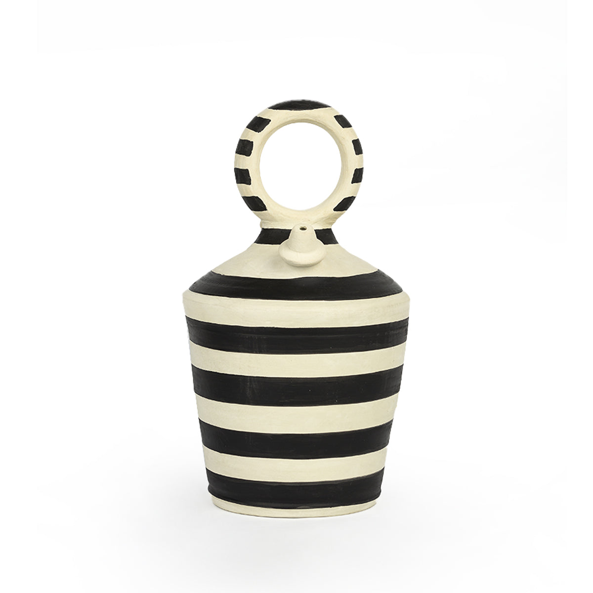 Vas din Lut Alb Negru Racorirea Apei Thai Natura