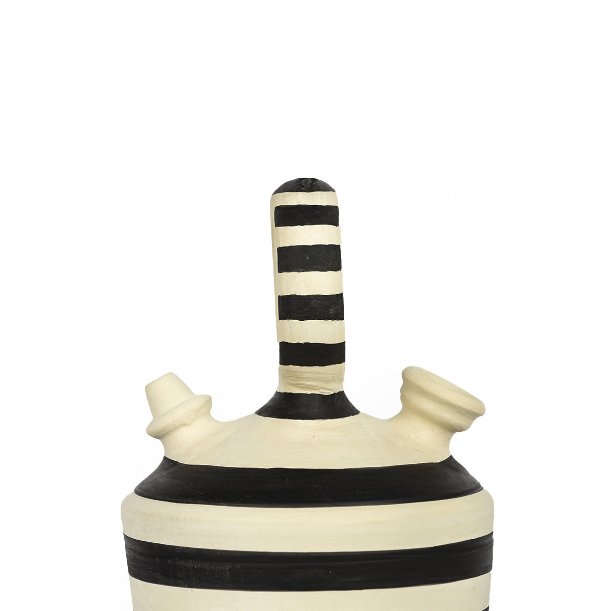 Vas din Lut Alb Negru Racorirea Apei Thai Natura