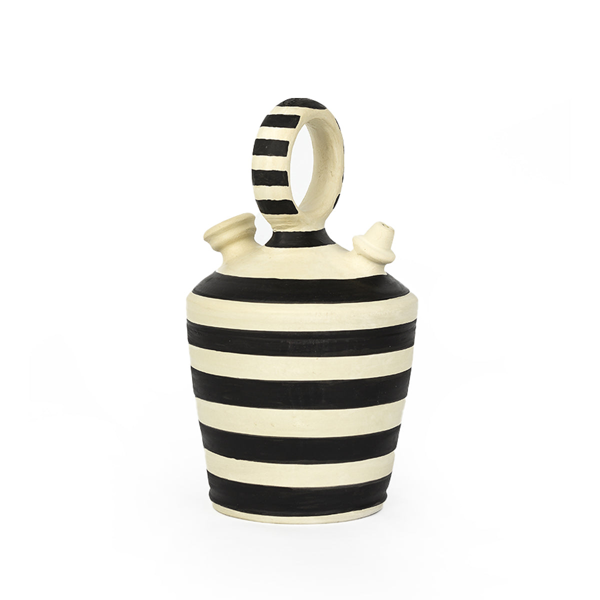 Vas din Lut Alb Negru Racorirea Apei Thai Natura