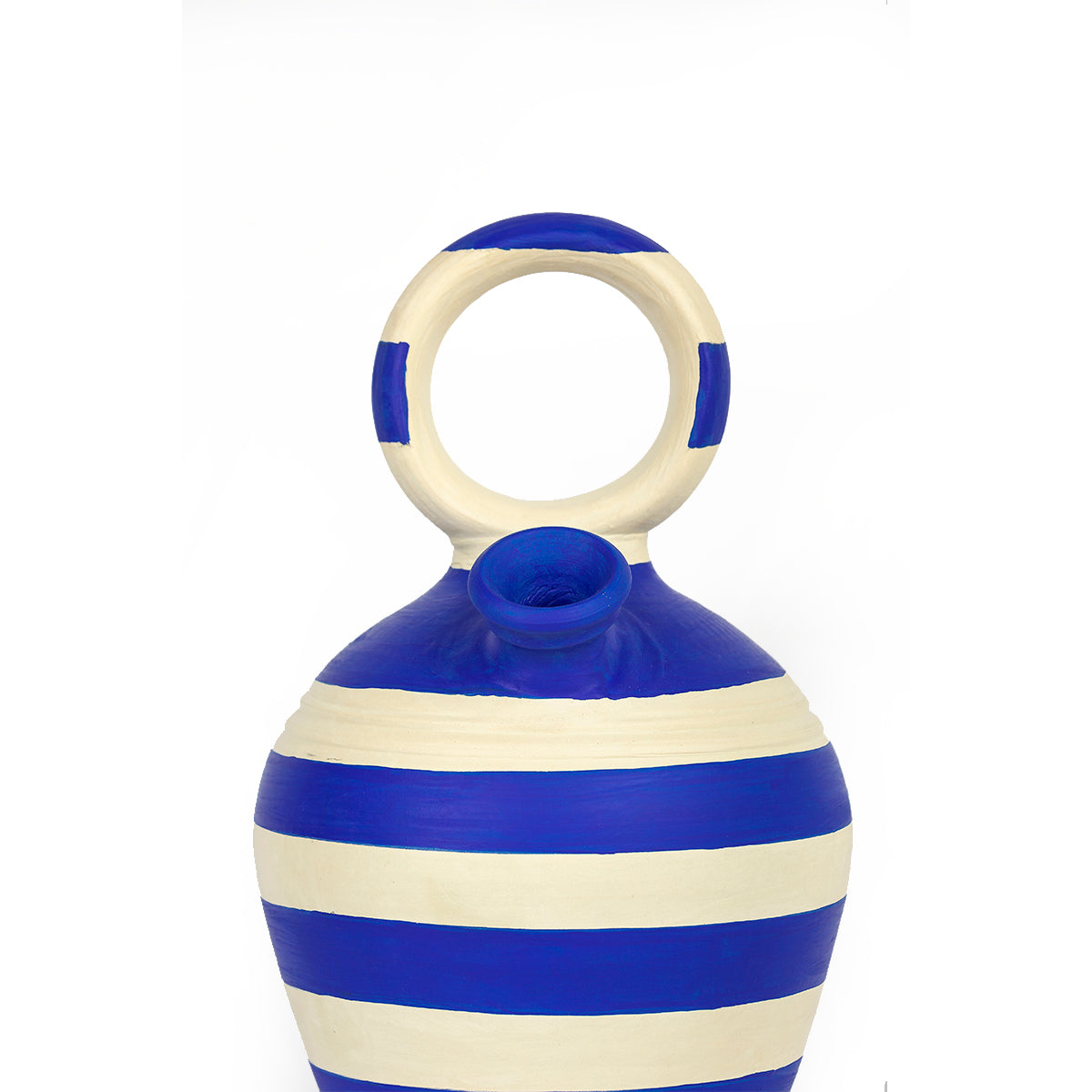 Vas din Lut Alb Albastru Bauturi Reci Thai Natura