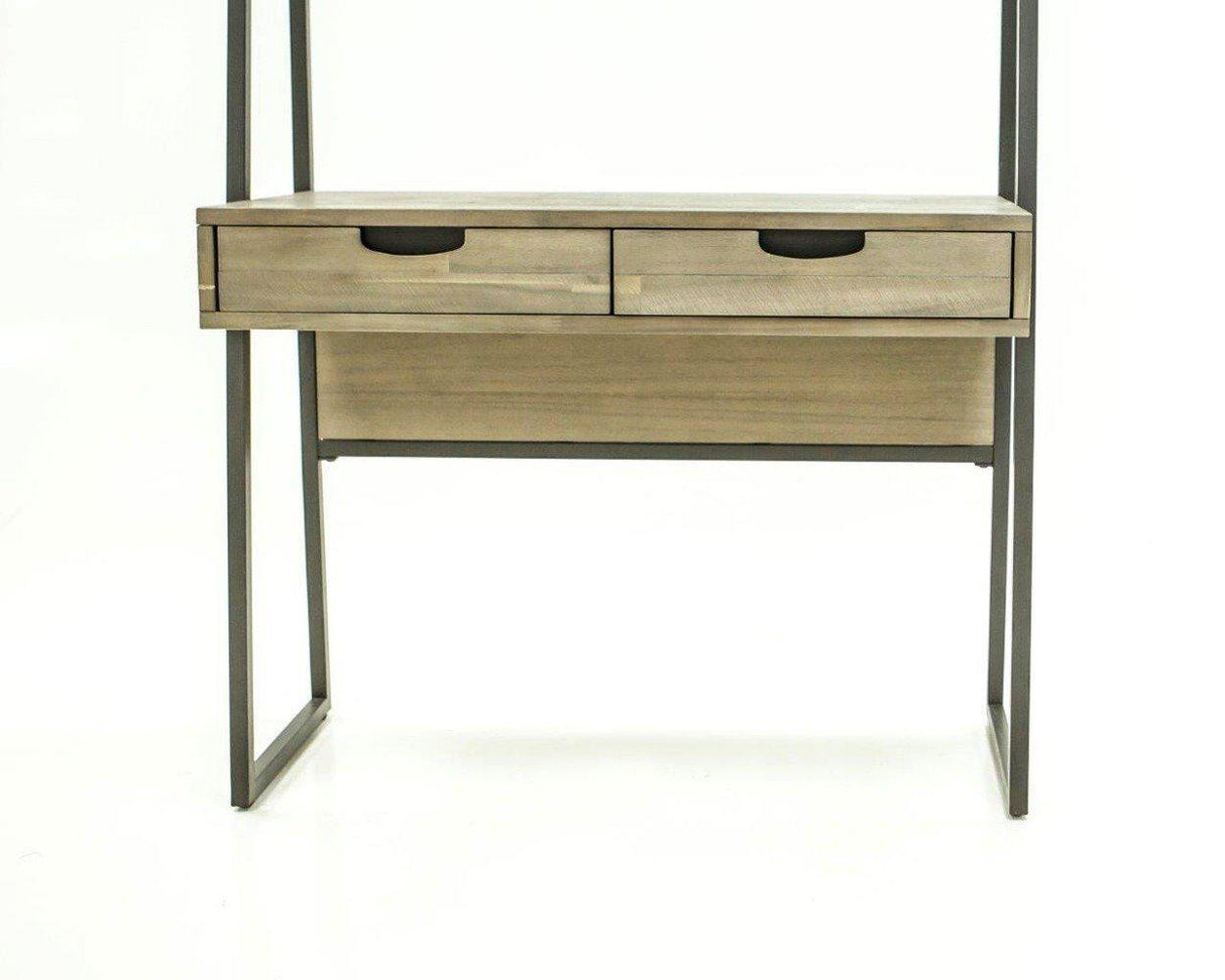 Birou din Lemn de Acacia Exotic cu Picioare Metalice Livin Hill