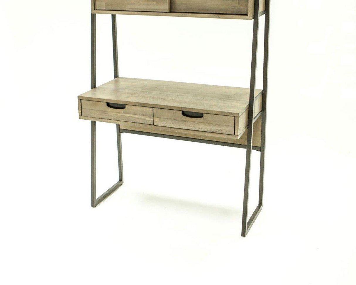 Birou din Lemn de Acacia Exotic cu Picioare Metalice Livin Hill