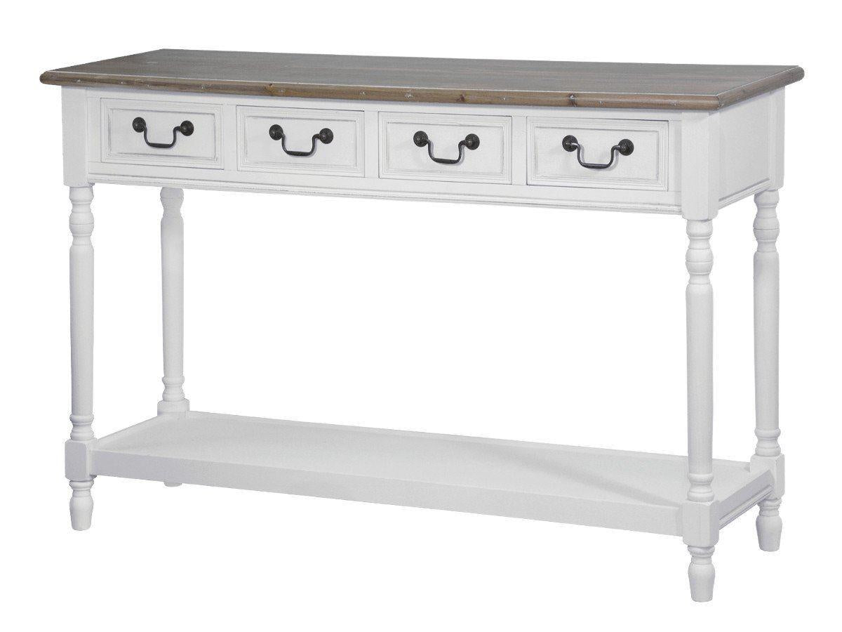 Consola Stil Provensal Alb cu Blat Maro Livin Hill